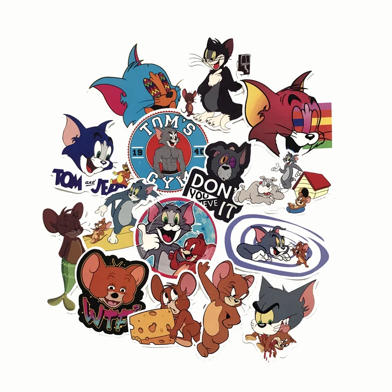 15Pcs Tom Cat Jerry Mouse 2019 Cartoon Waterproof Sticker Comedy Suitcase Laptop Guitar Luggage Skateboard Toy huismerk kopen in de aanbieding 15Pcs Tom Cat Jerry Mouse 2019 Cartoon Waterproof Sticker Comedy Suitcase Laptop Guitar Luggage Skateboard Toy huismerk kopen in de aanbieding