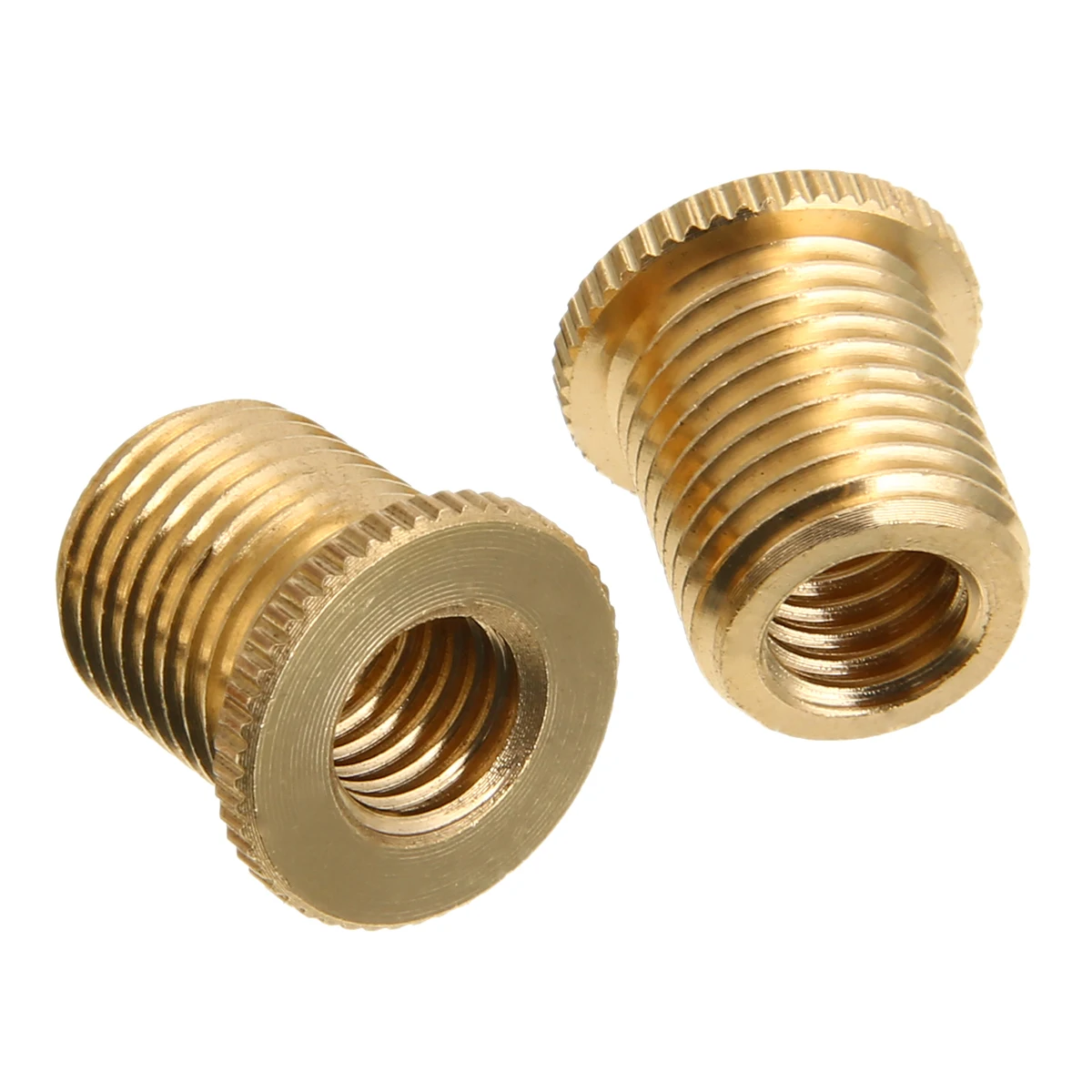 Mayitr 5pcs M8x1.25 Gold Gear Shift Knob Thread Adapter Nuts Inserts Aluminum Alloy Car Auto Universal Accessories