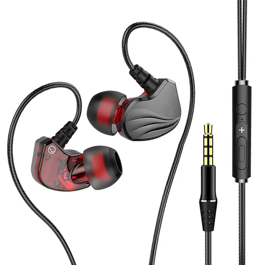 In-ear Wire Control Earphones Bass Game Headsets with Microphone 3.5mm Jack Wired Running Sports Earpieces Music Earbuds | Электроника