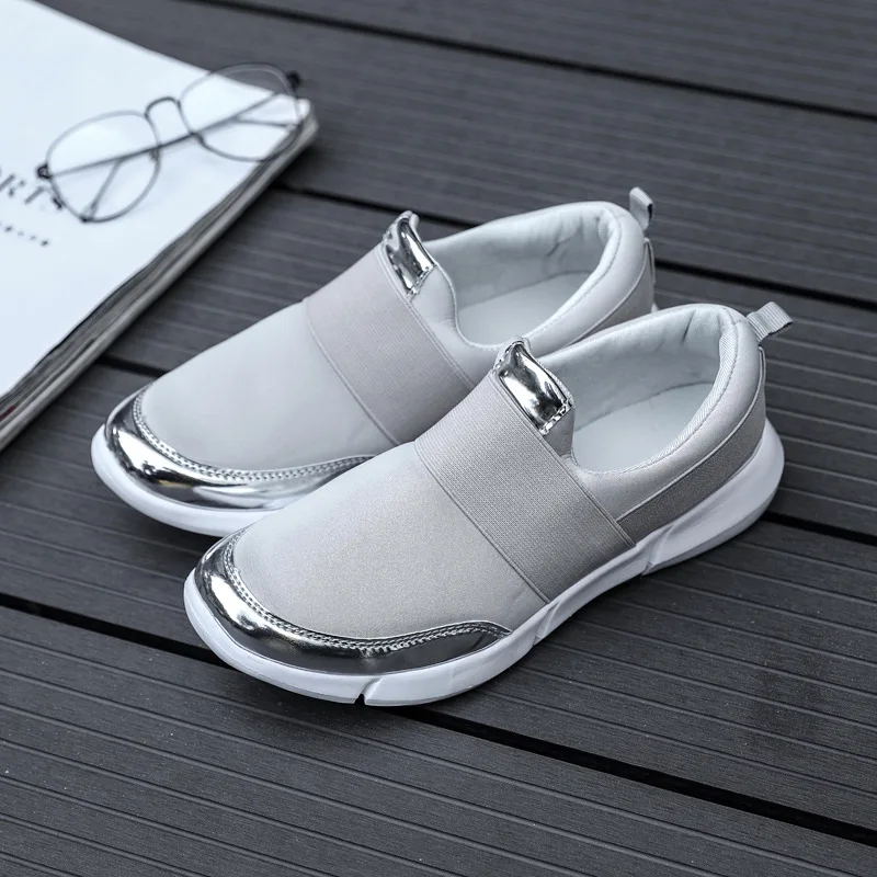 

2019 Spring Autumn Women Slip On Loafers Ladies Casual Comfortable Flats Female Breathable Stretch Cloth Shoes Fashion