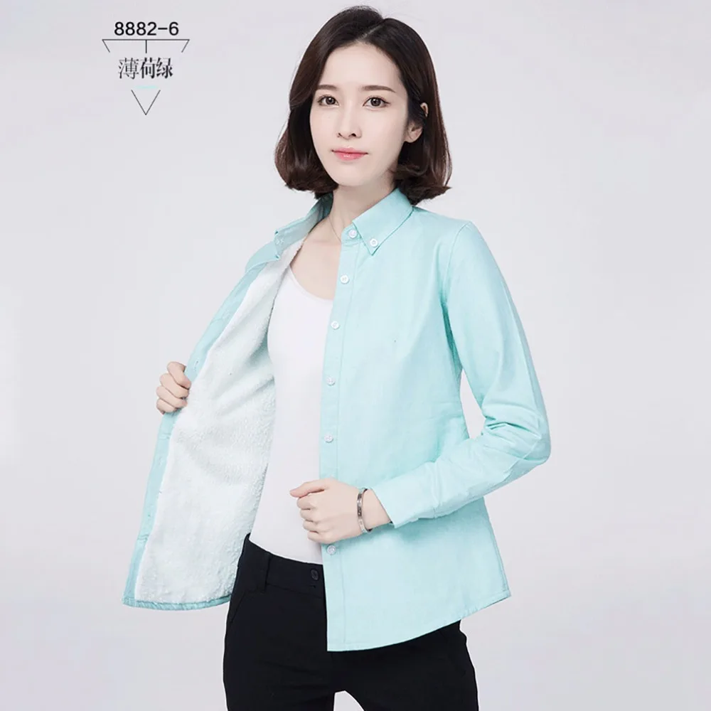 Рубашка женская белая Вельветовая теплая большого размера|blouse brand|blouses plusbrand blouse |
