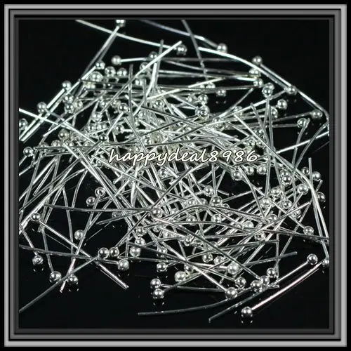 1000 шт./лот 0 5x20 мм Посеребренная шариковая головка pin ювелирное изделие в поисках