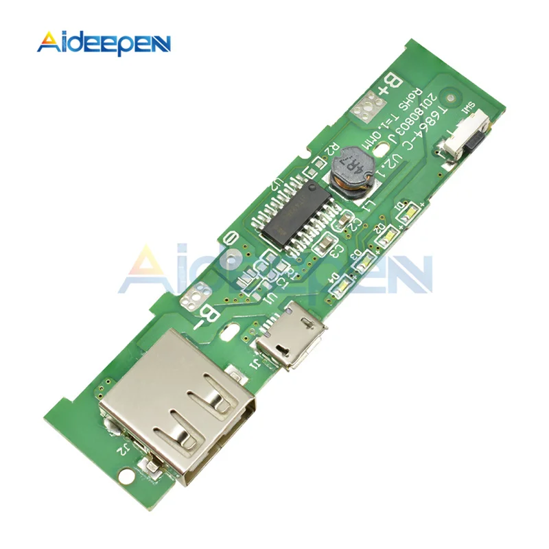 

5V 1A Power Bank Charger Circuit Board Module Charging Step Up Boost Power Module For Mobile Phone Power Bank 18650 Battery DIY