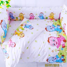 Промо-акция! 9 шт с наполнителем набор детского постельного белья Кровать вокруг ребенка хлопок белье для детской кроватки пакет, 4 бампера/лист/Подушка/одеяло