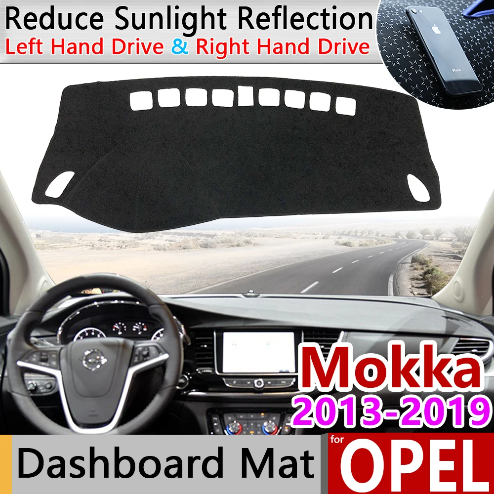 

for Opel Mokka Anti-Slip Mat Dashboard Cover Pad Sunshade Dashmat Protect Carpet Car Accessories Vauxhall Mokka X 2014 2015 2017