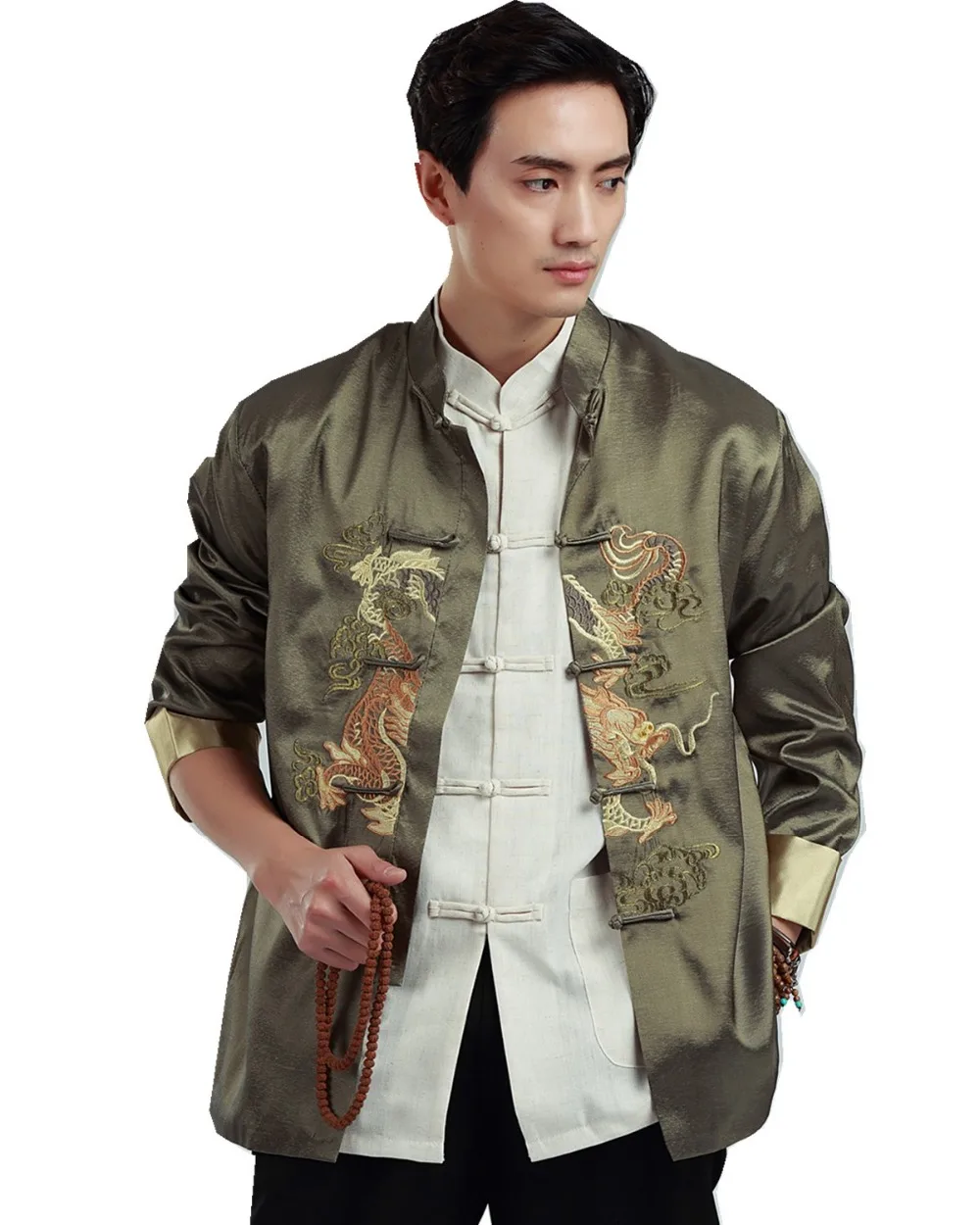 Shanghai Story chinese men's Jacket chinese traditional clothing dragon Kungfu shirt traditional Chinese Style Top Man