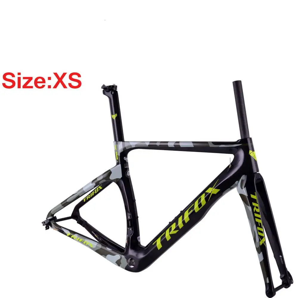 Карбоновая рама для шоссейного велосипеда 3 K, велосипедная рама Di2/Механическая гоночная карбоновая рама Telaio Carbonio Strada, дорожная рама - Цвет: ArmyGreen-XS
