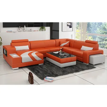 

high quality modern orange couch