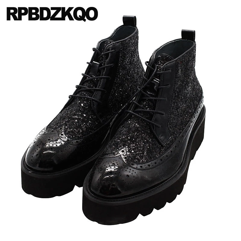 black high top booties