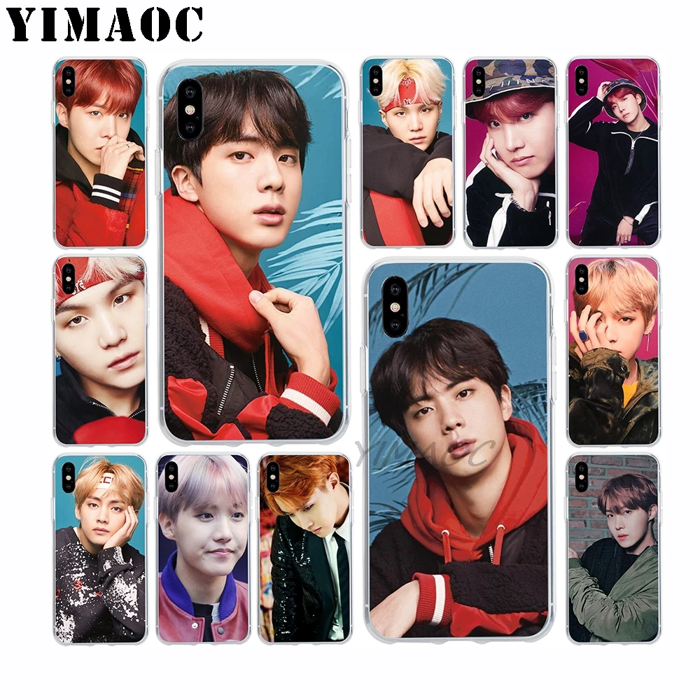 

BTS Bangtan Boys JIN JIMIN SUGA Soft TPU Silicone Case for Apple Iphone Xr Xs Max X 10 8 Plus 7 6S 6 Plus SE 5S 5 7Plus 8Plus
