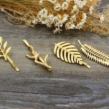 Timlee H032 Красивый лист филиал металлические растения заколки для волос торговля аксессуарами для волос