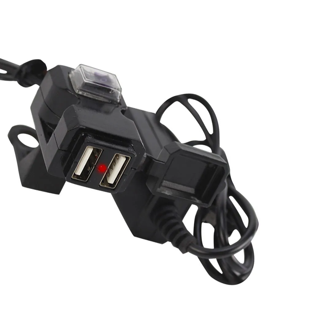 

CARPRIE Battery Charging Units Car charger Waterproof Dual USB 12V Motorcycle Handlebar Socket w/ Switch & Mounts 19May27