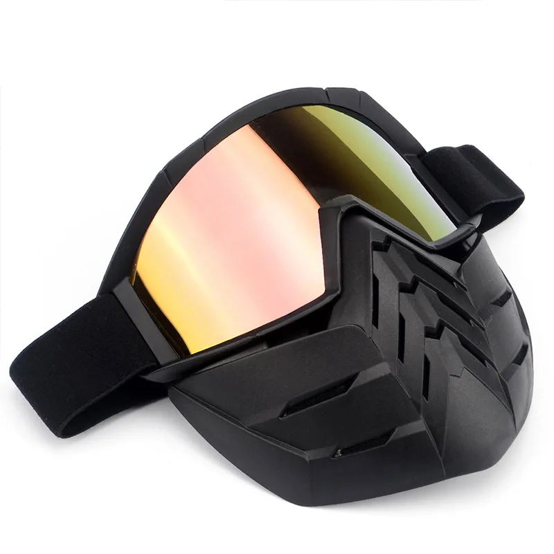 Для лыж велосипеда мотоцикла маска для лица мотокросса мотора открытого лица Съемные очки для шлемов винтажные очки универсальные