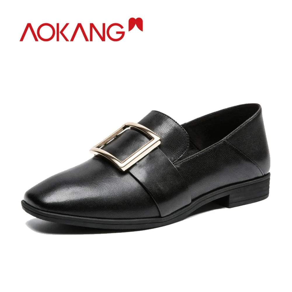 

AOKANG Women pumps genuine leather shoes ladies shoes Brand Women shoes Women fashion shoes