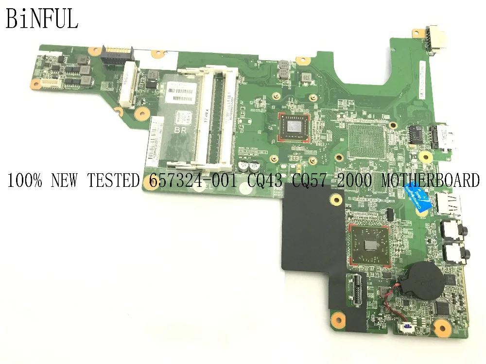 BiNFUL супер запас, новинка, материнская плата для ноутбука hp 2000 CQ43 CQ57 ноутбук, встроенный процессор(полностью протестирован