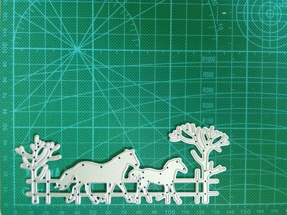 Swovo забор для коневодческой фермы металлические режущие штампы для скрапбукинга DIY ремесло изготовление бумажных карточек декоративное выгравированное тиснение 140*53 мм