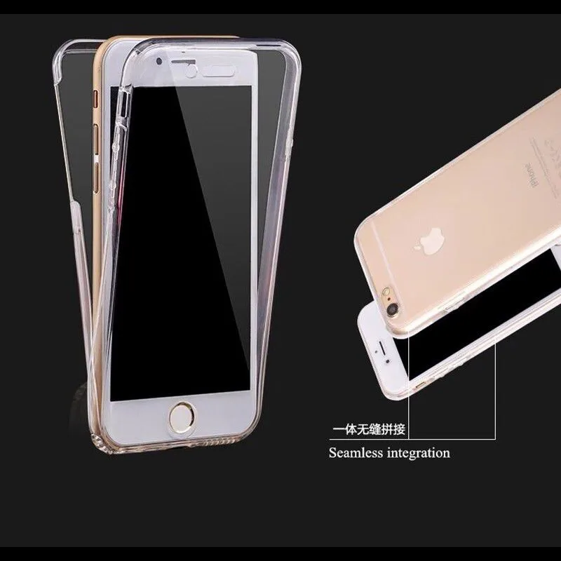Для iPhone XS MAX XR X Чехол двухсторонний TPU ультратонкий прозрачный силиконовый мягкий