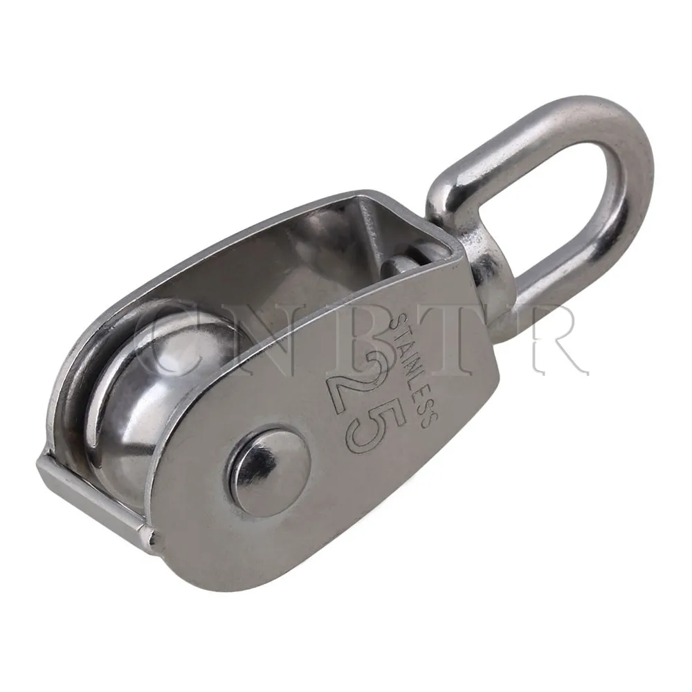 

CNBTR M25 25mm Swivel Stainless Steel 304 Wire Rope Single-sheaved Pulley Block