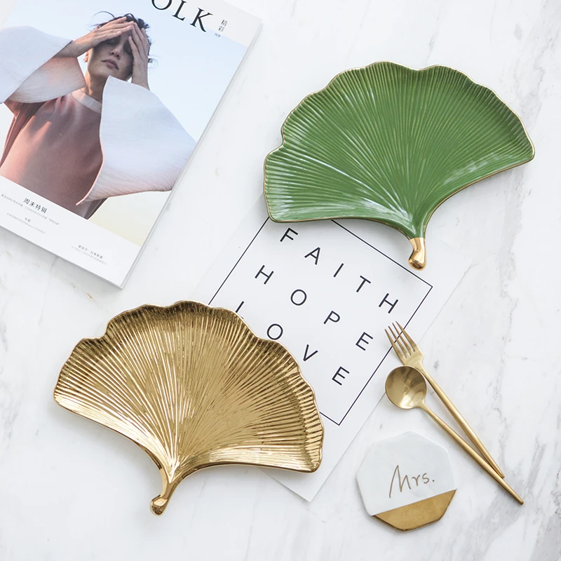 Тарелки Ginkgo biloba коробка для хранения ювелирных изделий декоративный поднос