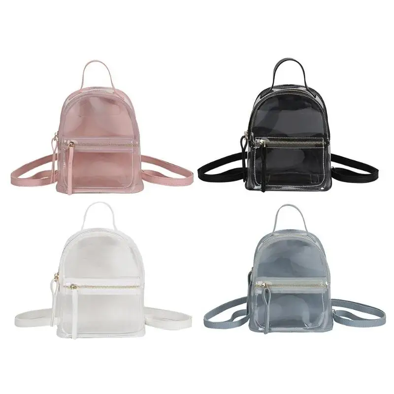 Прозрачный женский рюкзак из прозрачного ПВХ, женский рюкзак для девочек-подростков, школьные сумки, мини Мягкий Женский Повседневный рюкзак Mochilas
