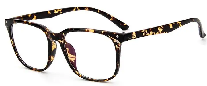 Очки для мужчин и женщин квадратная брендовая дизайнерская оправа для очков ретро оптическая компьютерная женская прозрачная оправа для очков Oculos - Цвет оправы: tea flower