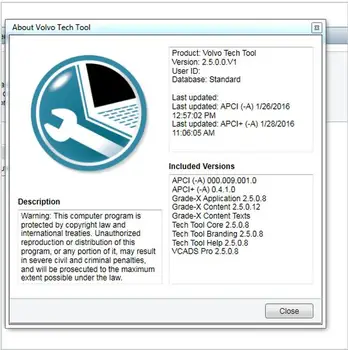 

for Volvo Premium Tech Tool 2.5.10 Development With Apci