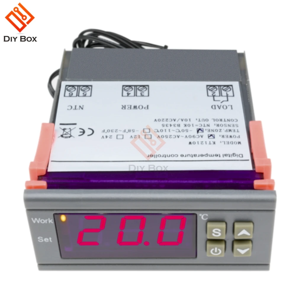 MH1210W Red Digital Temperature Thermostat Regulator Controller AC 90