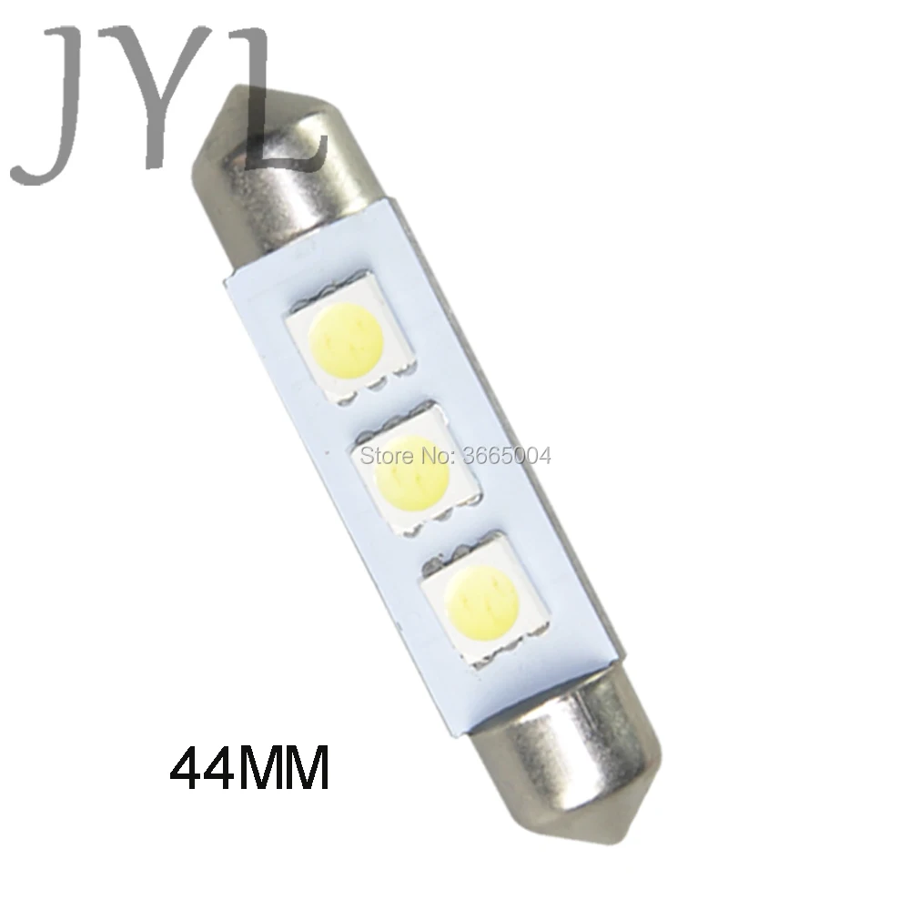 

2pcs White 3-5050-SMD 1.73" 43mm 44mm Festoon LED Bulbs Interior Map Dome Light