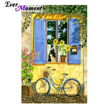 

Ever Moment Diamond Painting 5D DIY Full Square Drills Window Cross Stitch Picture Of Rhinestone Diamond Embroidery ASF1328