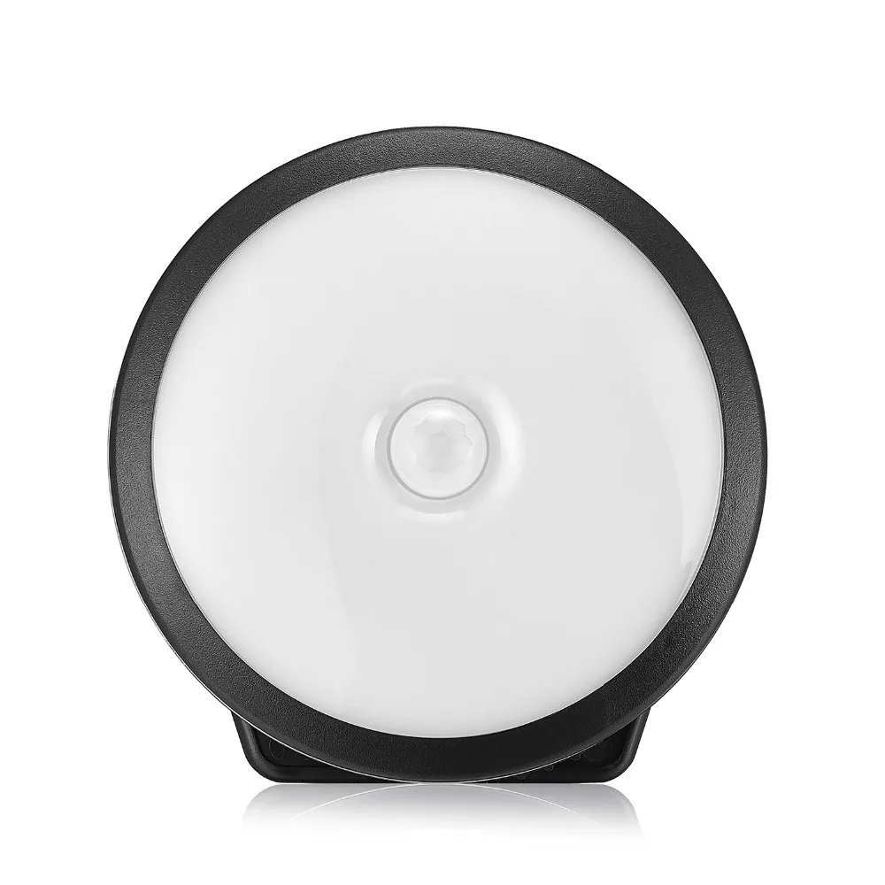 LED 야간 조명 PIR 모션 센서 원형 LED 캐비닛 조명, 에너지 절약 벽 램프 조명, USB 충전식, 1 개