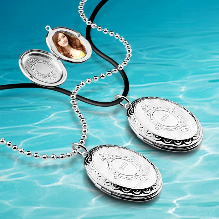 DIY ideas you can put photos in locket Jewelry box 925 sterling silver