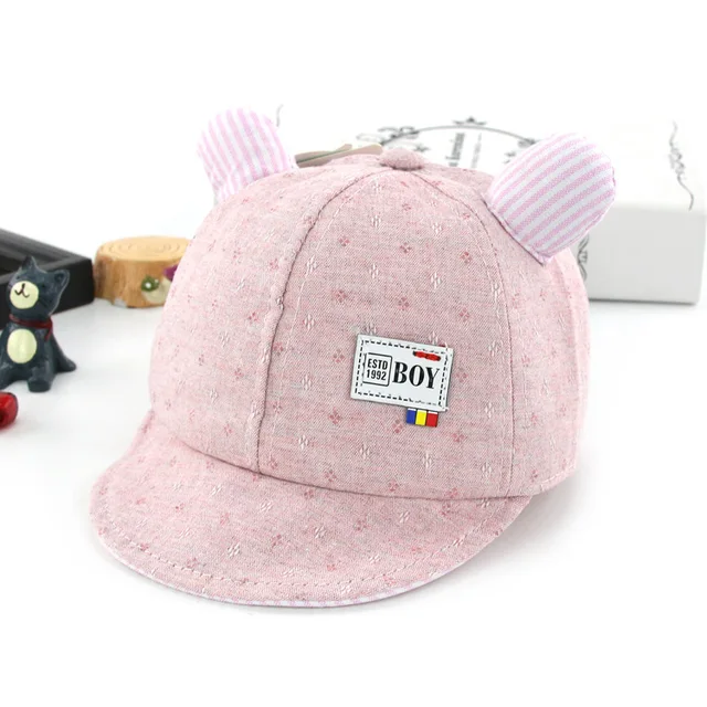 baby pink leather hat