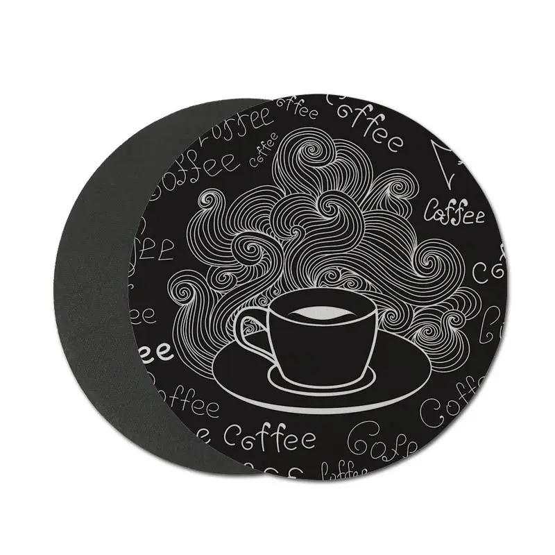 Новый скоростной коврик для мыши MaiYaCa с чашкой кофе диаметр 20x20 см 22x22 круглый