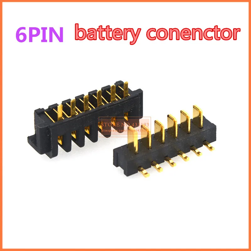 new 5pair/Lot 6Pin laptop battery connector female and The male