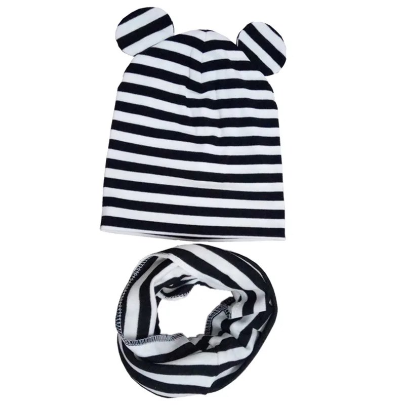 

Baby Hat Scarf Set Girl Muts Boy Cap Beanies Autumn Ring Scarf Children Neck Collars Candy Color Cotton Baby Hat Winter Boy Cap