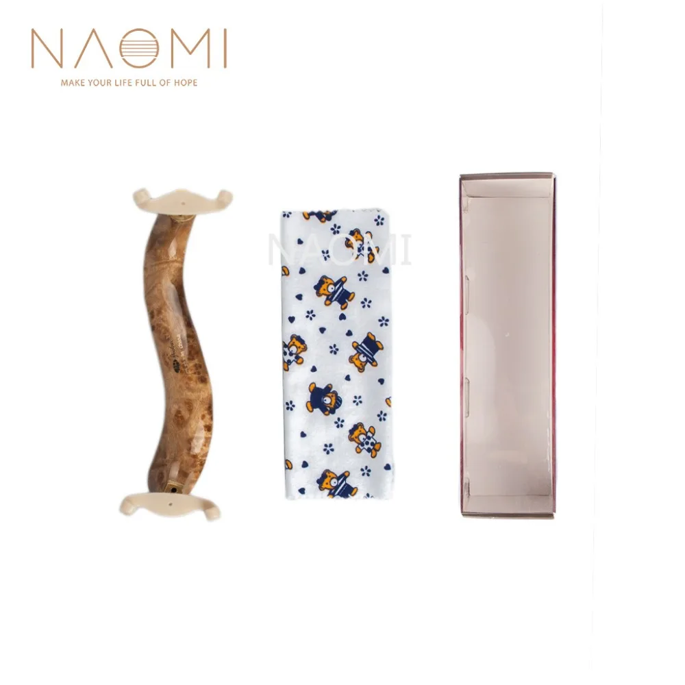 

NAOMI Shoulder Rest 4/4 3/4 Bird Eye Maple Wood Violin Shoulder Rest For 4/4 3/4 Violin W/Cleaning Cloth Parts Accessories New