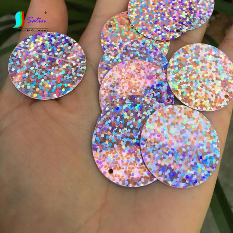 

Weight 500g/pack Large Round Laser Black,Purple,Coffee,Royal Blue 1-edge Hole Sequin,Dance Clothes Decoration Big Sequin A0014L