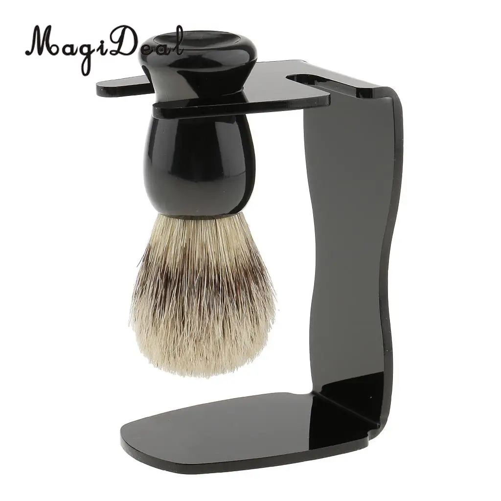 Men's Shave Set Shaving Brush+Steel Stand Holder+ Bowl Travel Kit Facial care tools High Quanlity