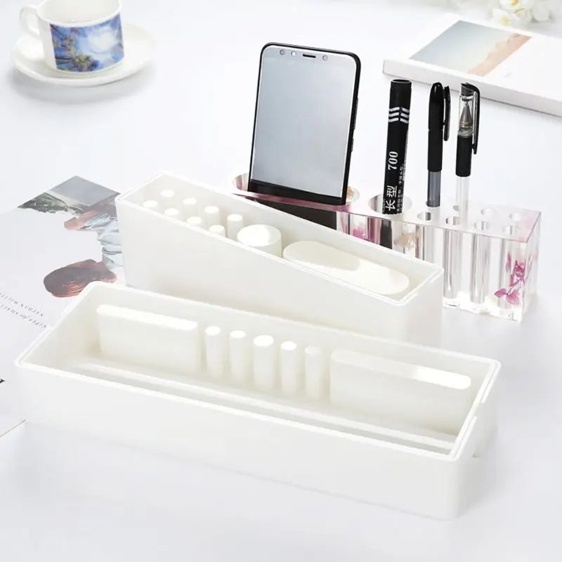 

Multi-Functional Pen Holder Resin Molds Storage Box Pencil Holder Silicone Mold
