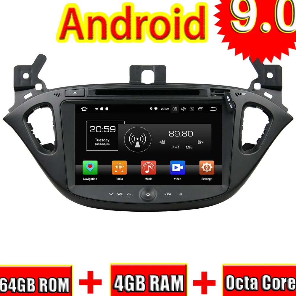 

Topnavi Quad Core Android 9.0 Car DVD Multimedia Player for Opel CORSA 2015-2016 Audio Radio Stereo 2DIN GPS Navigation 4+32G