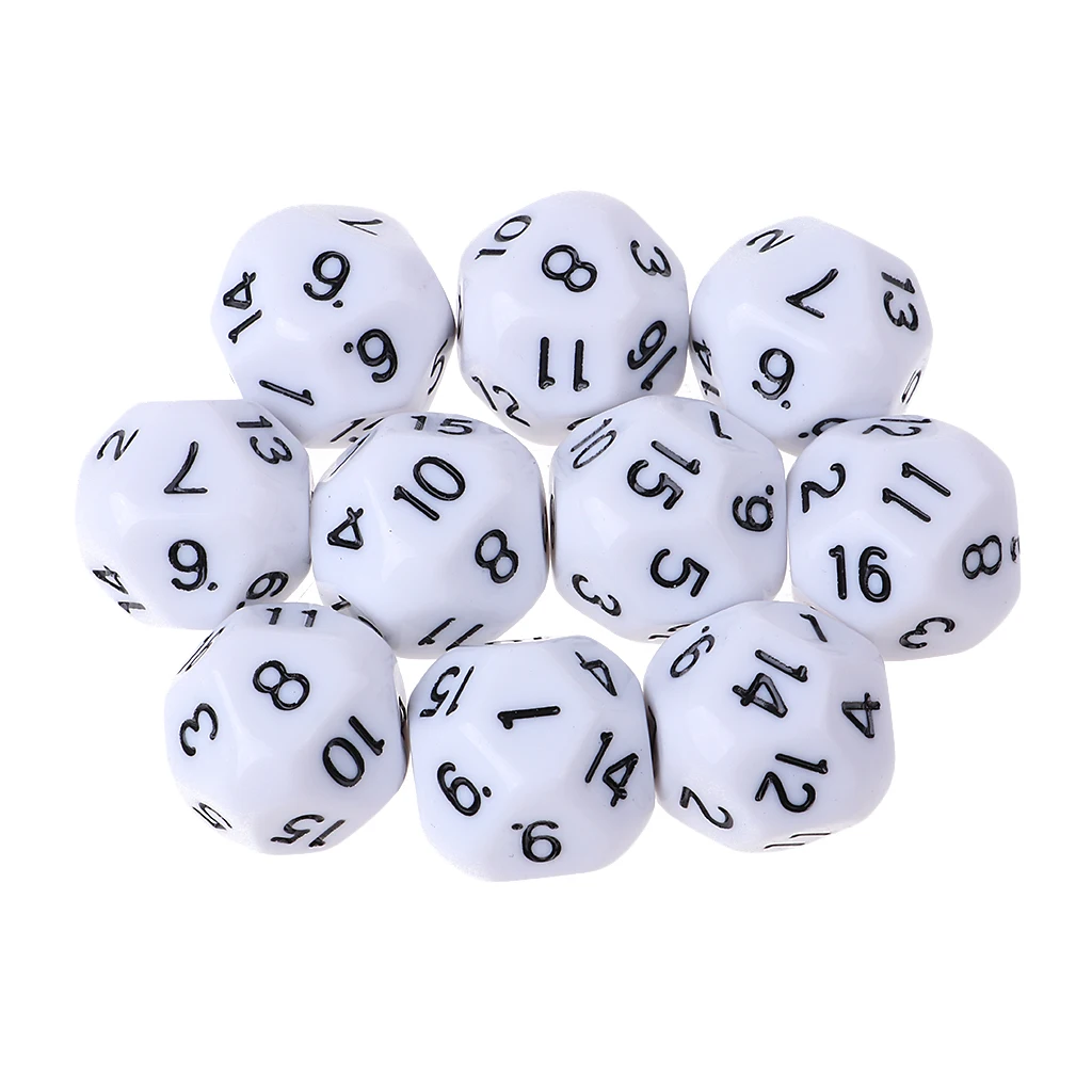 MagiDeal 20pcs/set Polyhedral D16 Dice for DND RPG MTG Role Playing Board Game Accessories Dungeons and Dragons Game Dice