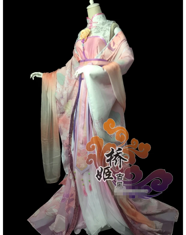 [Сток] игра Чудо Nikki Китайский древний костюм Великолепная цифровая печать традиционный косплей костюм Рождество