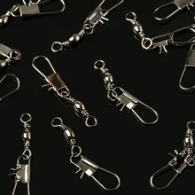 50 шт. Поворотный замок оснастки рыболовные приманки снасти зима pesca шестерни аксессуары разъем медь Поворотный