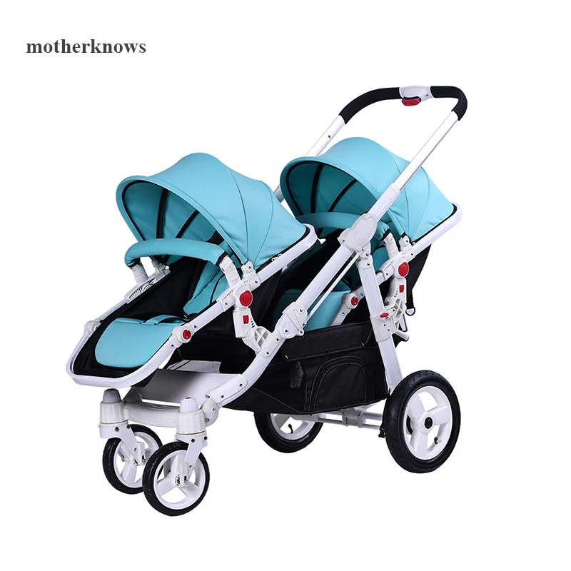 Быстрая доставка! Twin Детские коляски Многофункциональный складной двойной