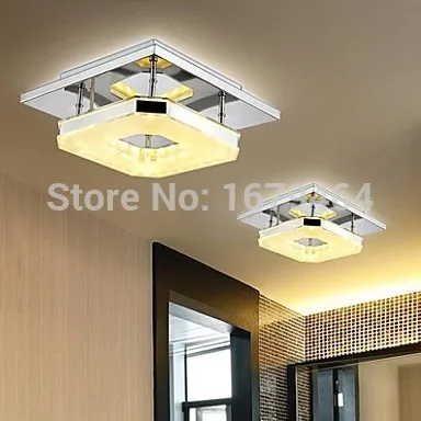 

High quality Free Shipping 8w Led Acrylic Flush Mount, 1 Llight, Modern Acrylic Electroplating Stainless Steel