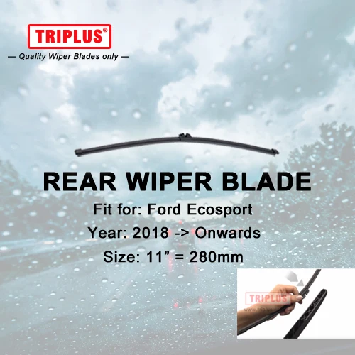 

Rear Wiper Blade for Ford Ecosport (2018-Onwards) 1pc 11" 280mm, Rear Windscreen Wipers for Back Window