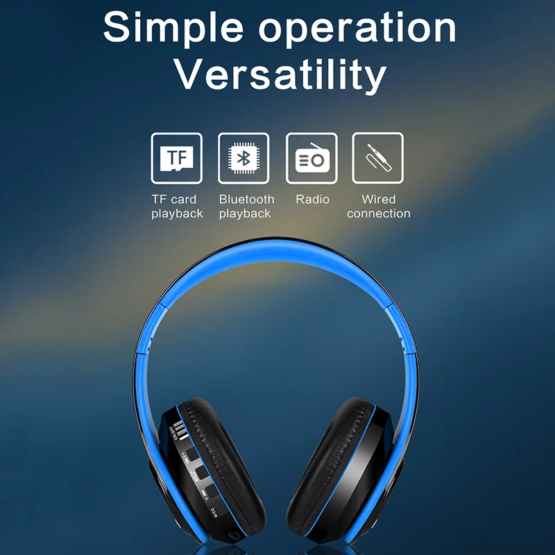 Bluetooth гарнитура складная стерео высокой емкости батареи беспроводные наушники для компьютера MP3 гарнитура