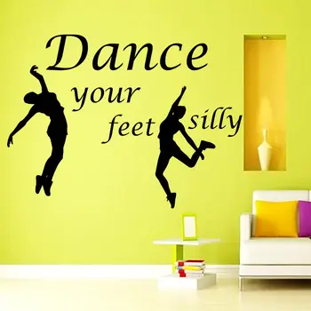 

Wall Decal Quote Dance Your Feet Silly Decal Sport Gym Vinyl Sticker Decor