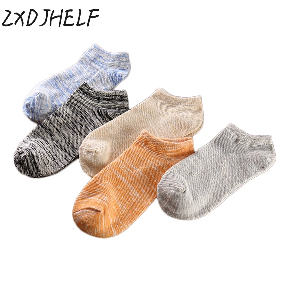 

ZXDJHELF Brand Men Socks Classic Hombre Calcetines Men High Quality Breathable Cotton Casual Socks Colorful Short Boat Sock S032