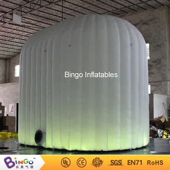 

Wedding used props White inflatable photo booth shell tent with two door LED light FREE shipping fee
